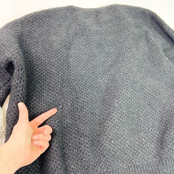 Vince Pullover Sweater Womens XL Navy Gray Colorblock Yak Wool Crew Neck - Picture 9 of 11